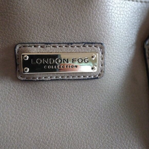 LONDON FOG SHOULDER BAG TAUPE BEIGE TAN SATCHEL TOTE PURSE - Picture 9 of 9